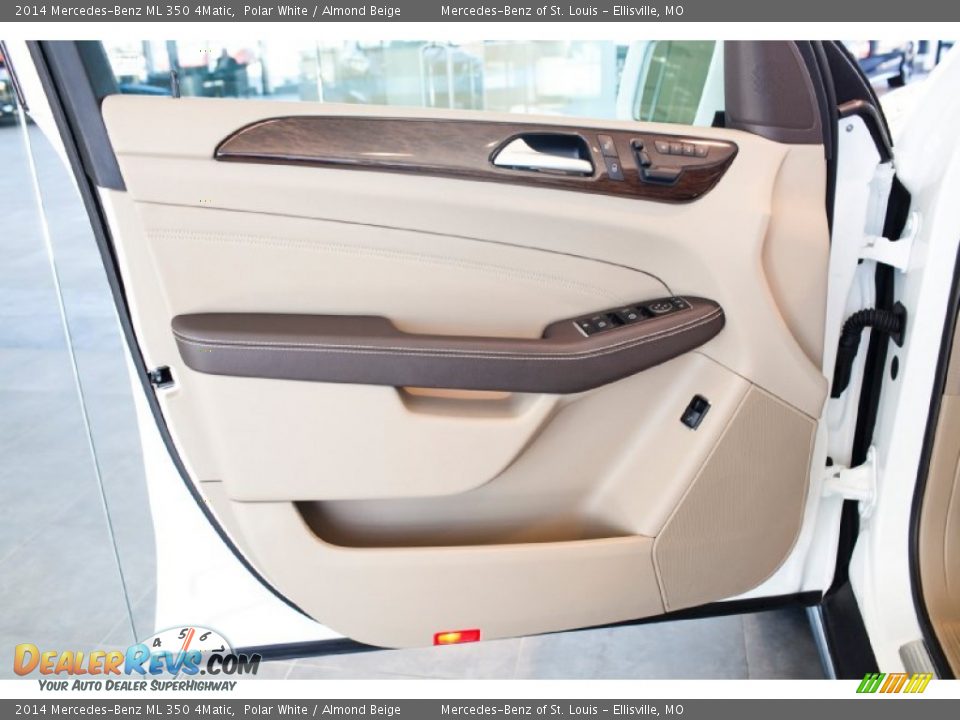 2014 Mercedes-Benz ML 350 4Matic Polar White / Almond Beige Photo #15