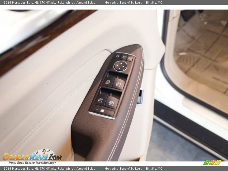 2014 Mercedes-Benz ML 350 4Matic Polar White / Almond Beige Photo #17