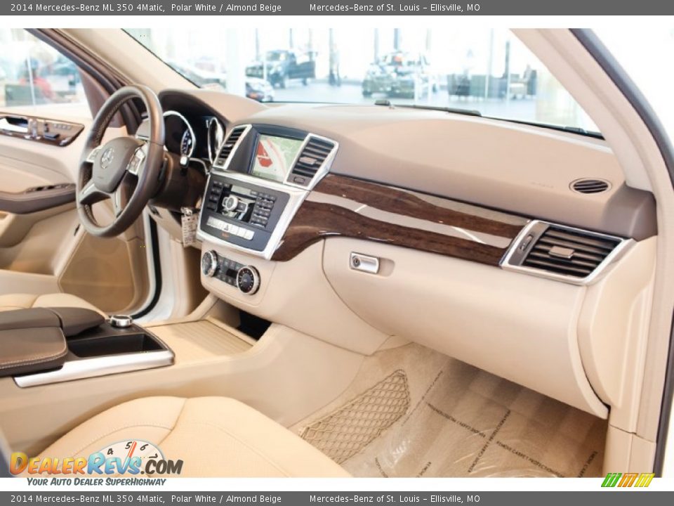 2014 Mercedes-Benz ML 350 4Matic Polar White / Almond Beige Photo #19