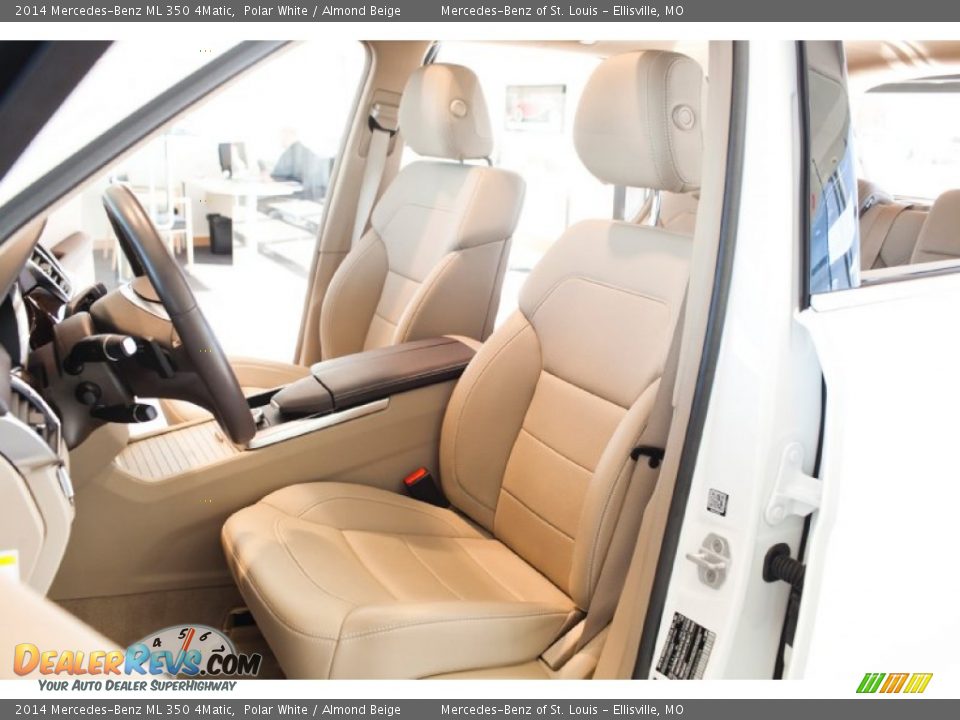 2014 Mercedes-Benz ML 350 4Matic Polar White / Almond Beige Photo #20