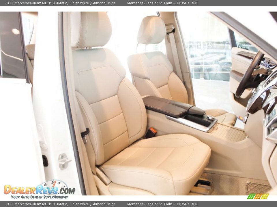 2014 Mercedes-Benz ML 350 4Matic Polar White / Almond Beige Photo #21