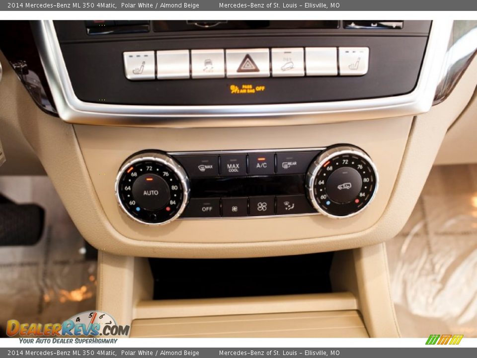 2014 Mercedes-Benz ML 350 4Matic Polar White / Almond Beige Photo #28
