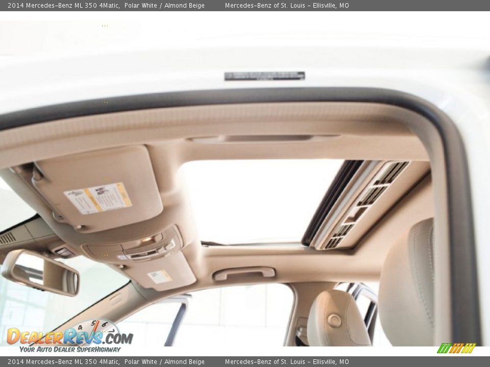 2014 Mercedes-Benz ML 350 4Matic Polar White / Almond Beige Photo #31