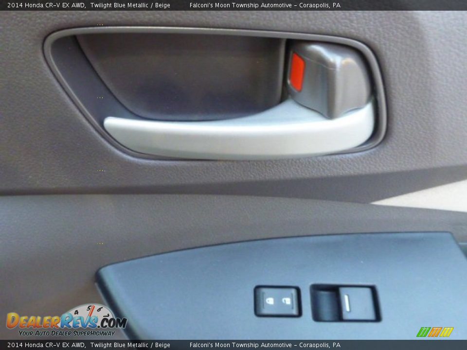 2014 Honda CR-V EX AWD Twilight Blue Metallic / Beige Photo #8