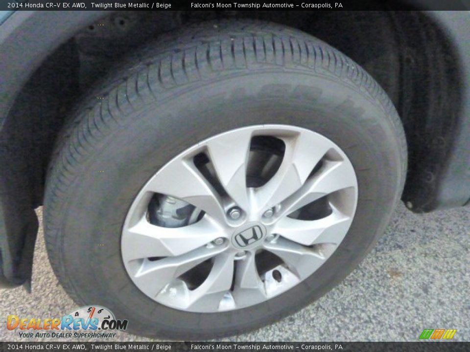 2014 Honda CR-V EX AWD Twilight Blue Metallic / Beige Photo #13