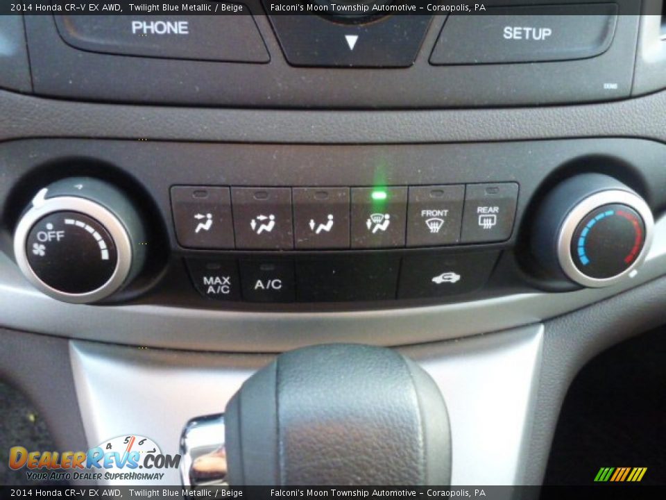2014 Honda CR-V EX AWD Twilight Blue Metallic / Beige Photo #22