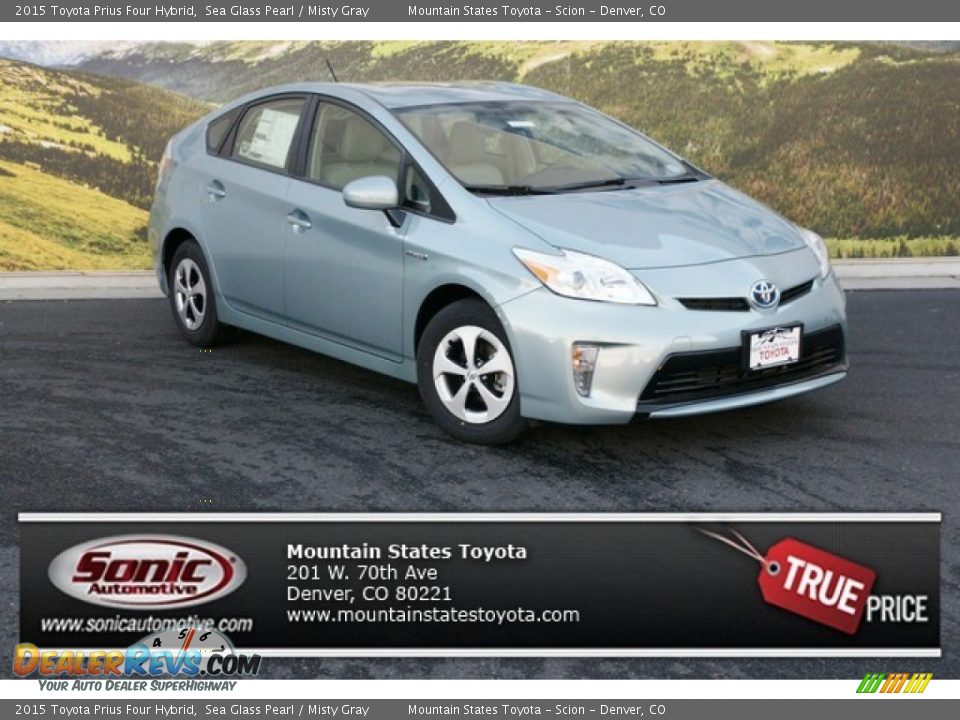 2015 Toyota Prius Four Hybrid Sea Glass Pearl / Misty Gray Photo #1
