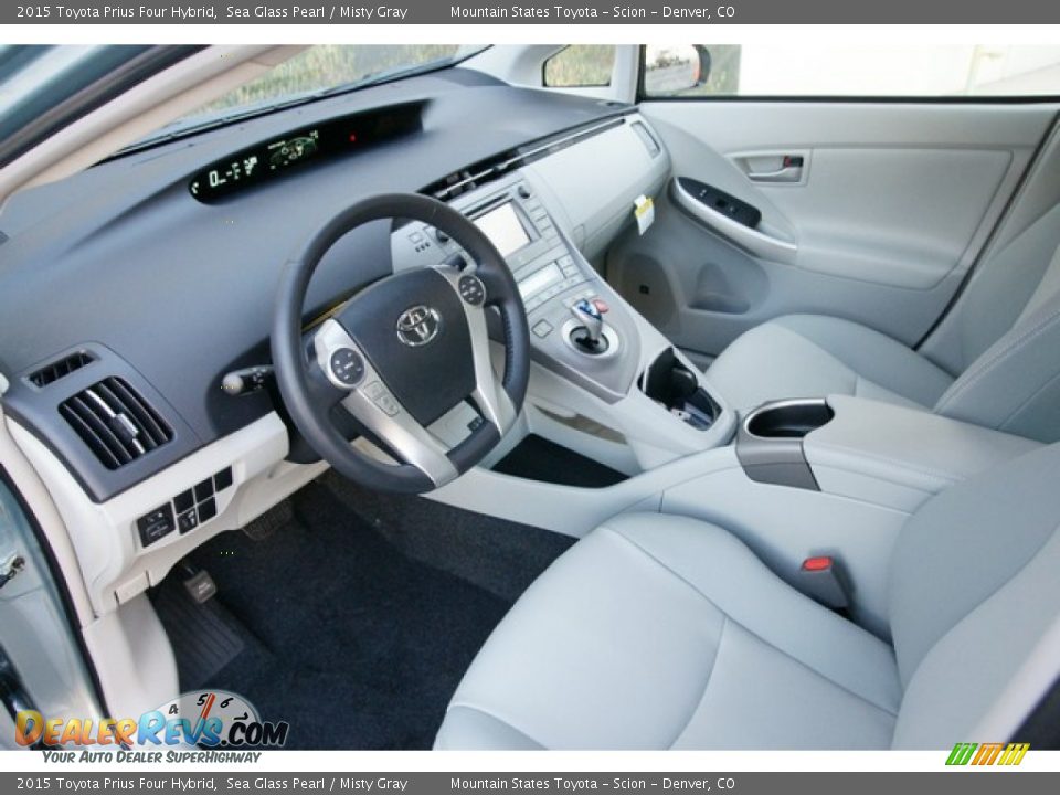 Misty Gray Interior - 2015 Toyota Prius Four Hybrid Photo #5