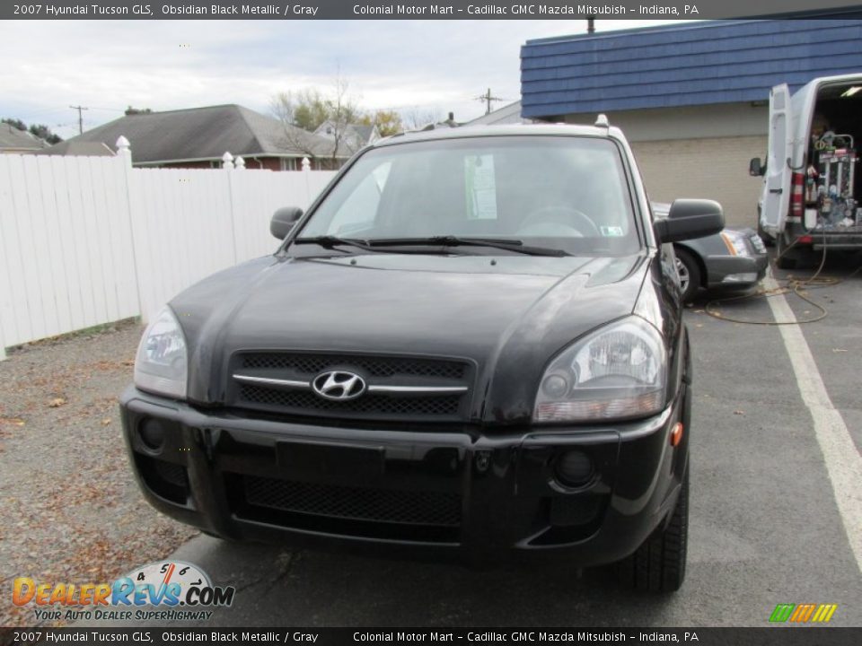 2007 Hyundai Tucson GLS Obsidian Black Metallic / Gray Photo #8