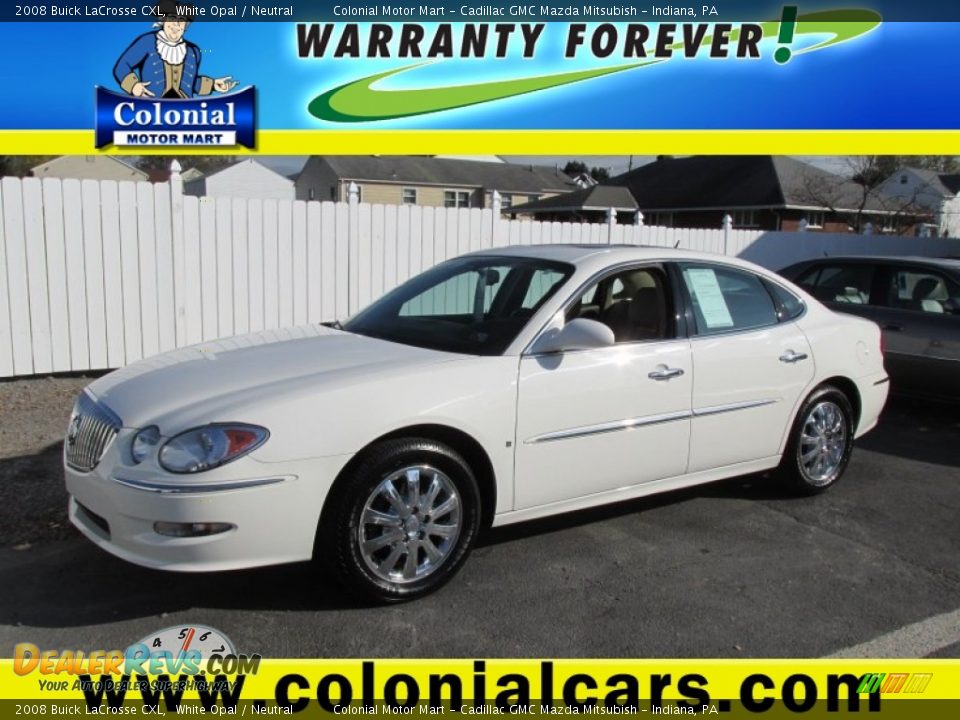 2008 Buick LaCrosse CXL White Opal / Neutral Photo #1