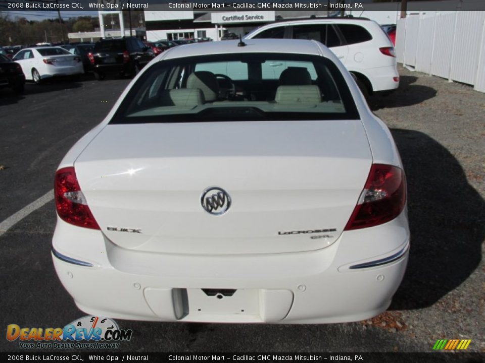 2008 Buick LaCrosse CXL White Opal / Neutral Photo #5