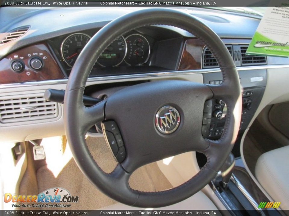 2008 Buick LaCrosse CXL White Opal / Neutral Photo #15