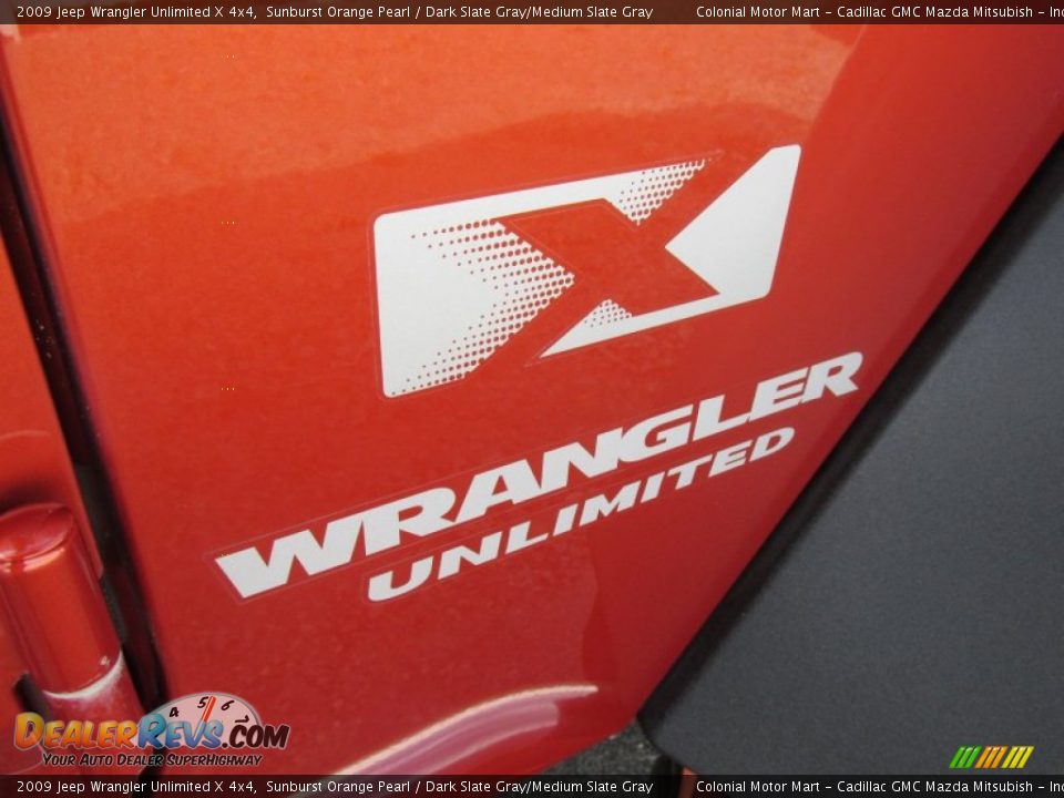 2009 Jeep Wrangler Unlimited X 4x4 Sunburst Orange Pearl / Dark Slate Gray/Medium Slate Gray Photo #7