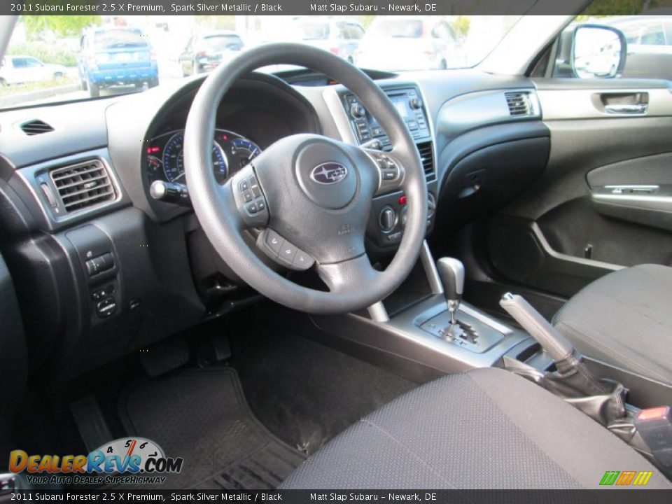 Black Interior - 2011 Subaru Forester 2.5 X Premium Photo #10