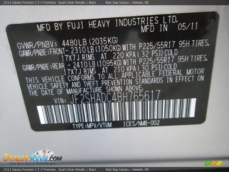 2011 Subaru Forester 2.5 X Premium Spark Silver Metallic / Black Photo #29