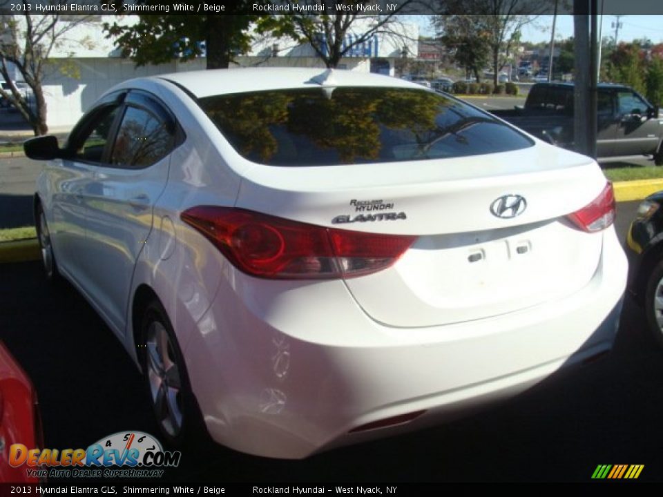 2013 Hyundai Elantra GLS Shimmering White / Beige Photo #6