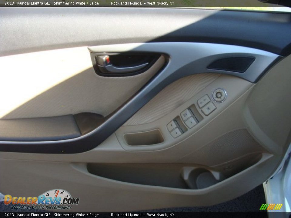 2013 Hyundai Elantra GLS Shimmering White / Beige Photo #7