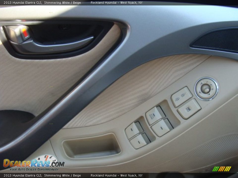 2013 Hyundai Elantra GLS Shimmering White / Beige Photo #8