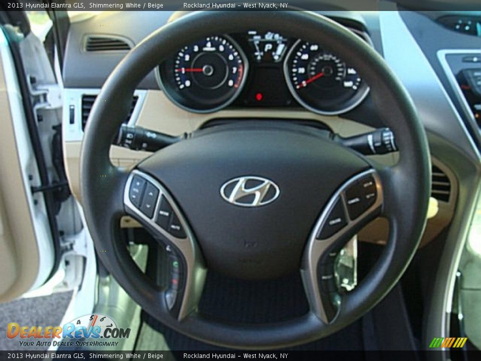 2013 Hyundai Elantra GLS Shimmering White / Beige Photo #13