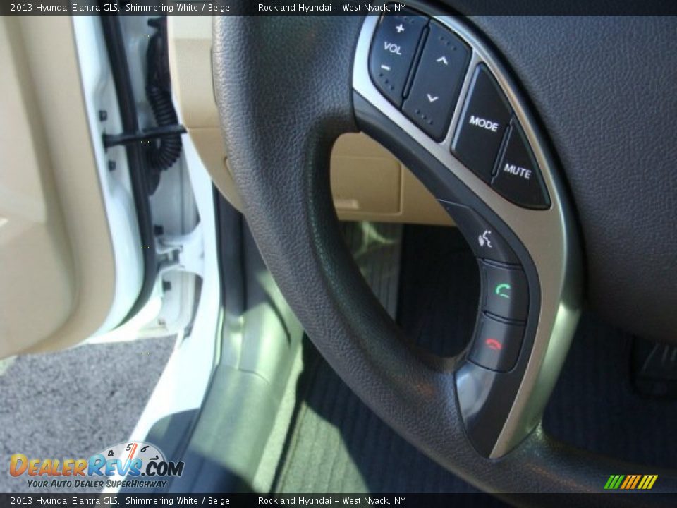 2013 Hyundai Elantra GLS Shimmering White / Beige Photo #14