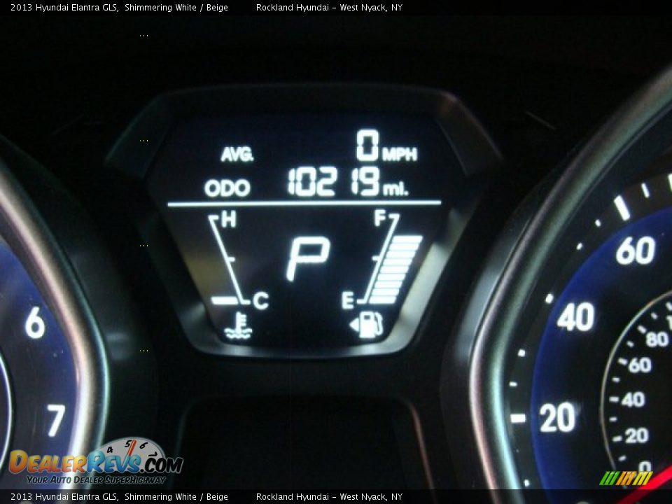 2013 Hyundai Elantra GLS Shimmering White / Beige Photo #16