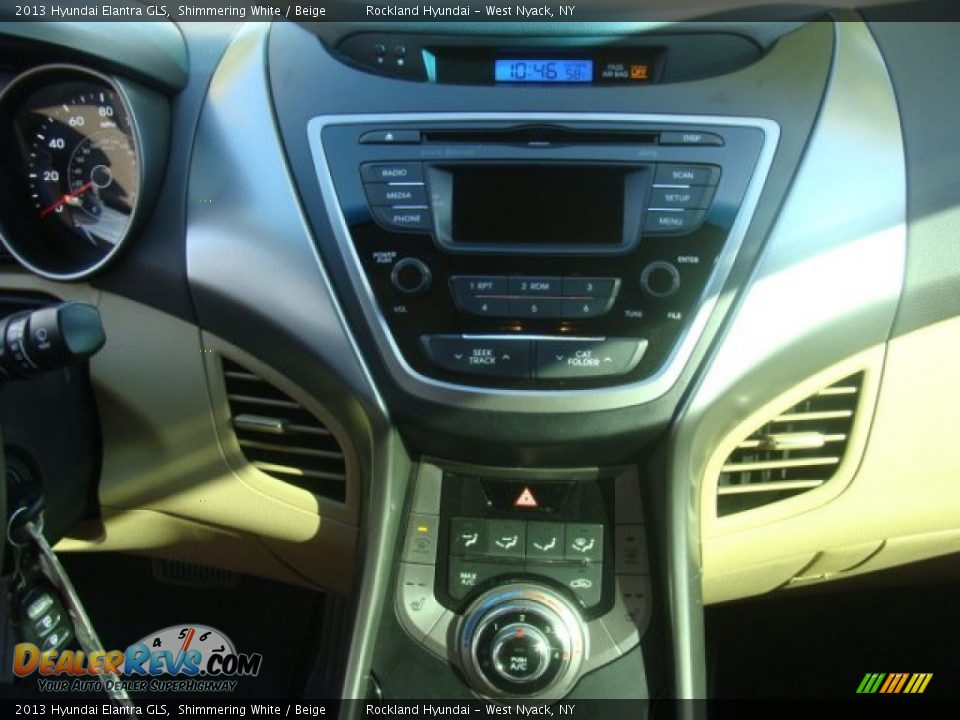 2013 Hyundai Elantra GLS Shimmering White / Beige Photo #17