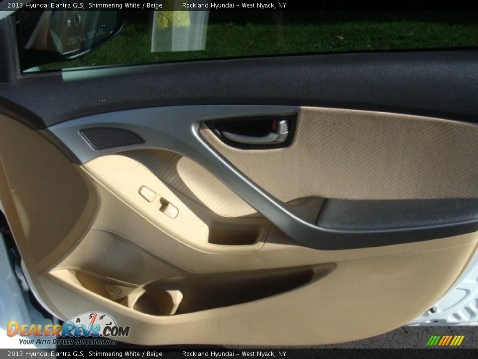 2013 Hyundai Elantra GLS Shimmering White / Beige Photo #23