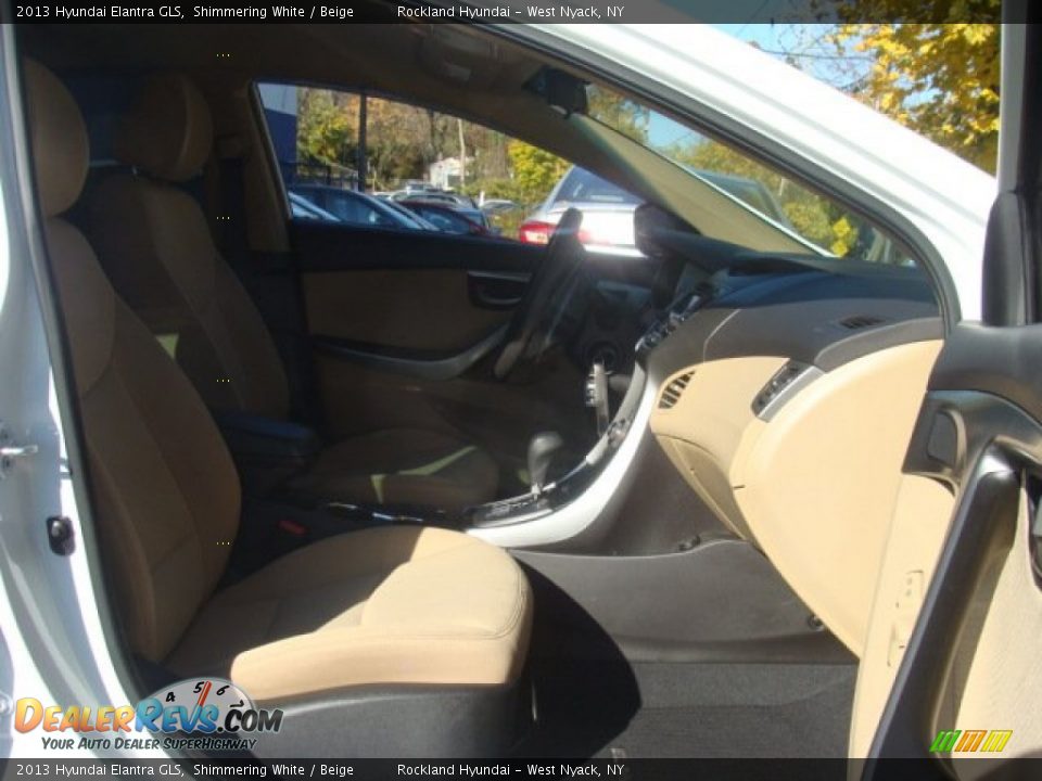2013 Hyundai Elantra GLS Shimmering White / Beige Photo #25