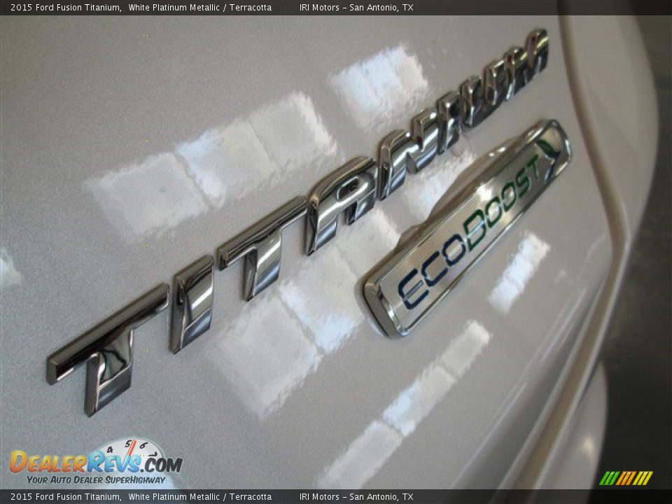 2015 Ford Fusion Titanium White Platinum Metallic / Terracotta Photo #7