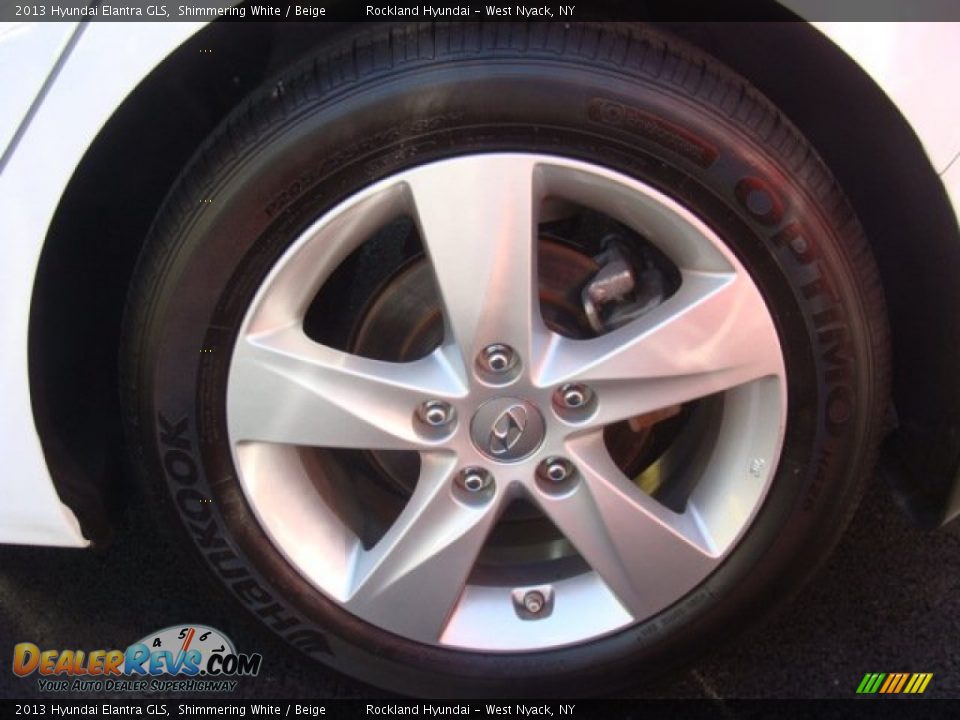2013 Hyundai Elantra GLS Shimmering White / Beige Photo #26
