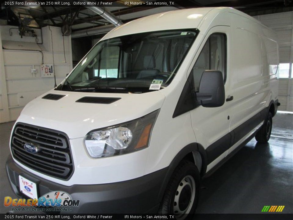 2015 Ford Transit Van 250 MR Long Oxford White / Pewter Photo #3