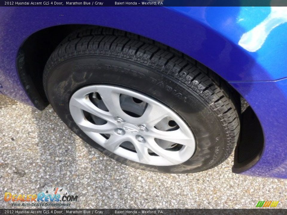 2012 Hyundai Accent GLS 4 Door Marathon Blue / Gray Photo #9