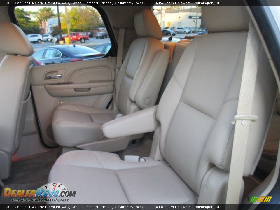 2012 Cadillac Escalade Premium AWD White Diamond Tricoat / Cashmere/Cocoa Photo #21