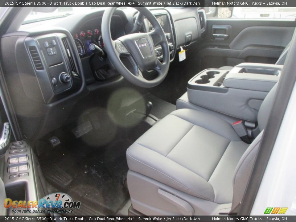 2015 GMC Sierra 3500HD Work Truck Double Cab Dual Rear Wheel 4x4 Summit White / Jet Black/Dark Ash Photo #8