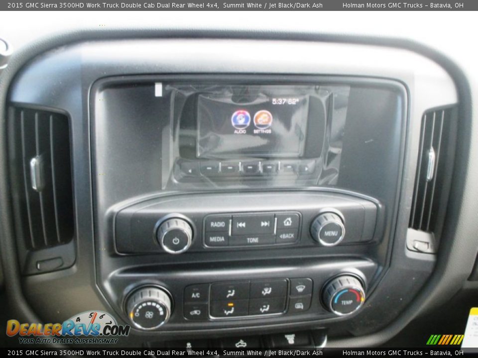 2015 GMC Sierra 3500HD Work Truck Double Cab Dual Rear Wheel 4x4 Summit White / Jet Black/Dark Ash Photo #9