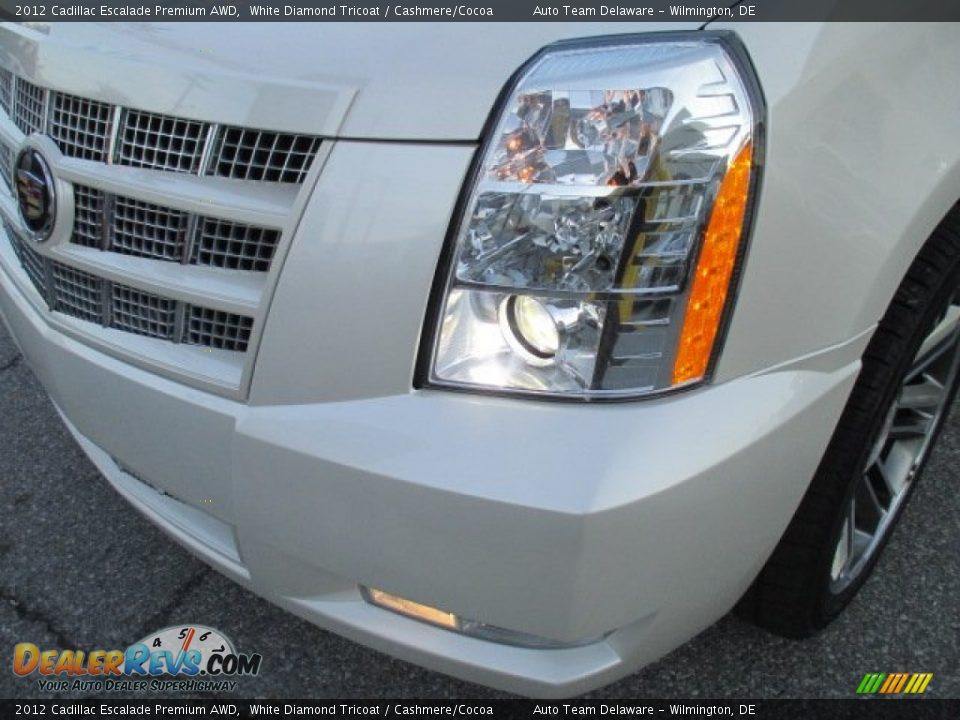 2012 Cadillac Escalade Premium AWD White Diamond Tricoat / Cashmere/Cocoa Photo #33