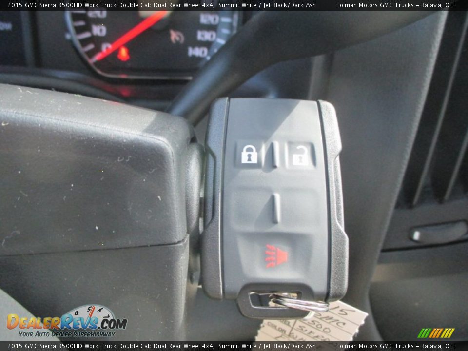 2015 GMC Sierra 3500HD Work Truck Double Cab Dual Rear Wheel 4x4 Summit White / Jet Black/Dark Ash Photo #14