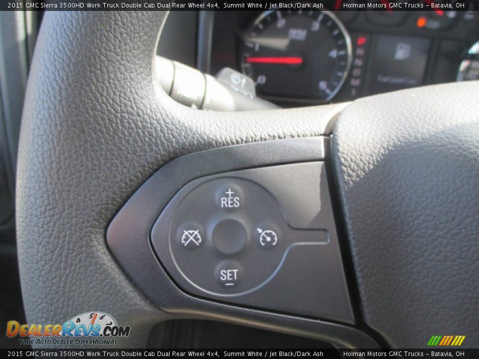 2015 GMC Sierra 3500HD Work Truck Double Cab Dual Rear Wheel 4x4 Summit White / Jet Black/Dark Ash Photo #15