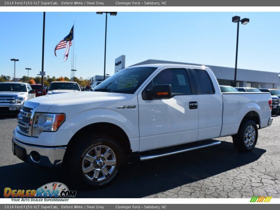 2014 Ford F150 XLT SuperCab Oxford White / Steel Grey Photo #3
