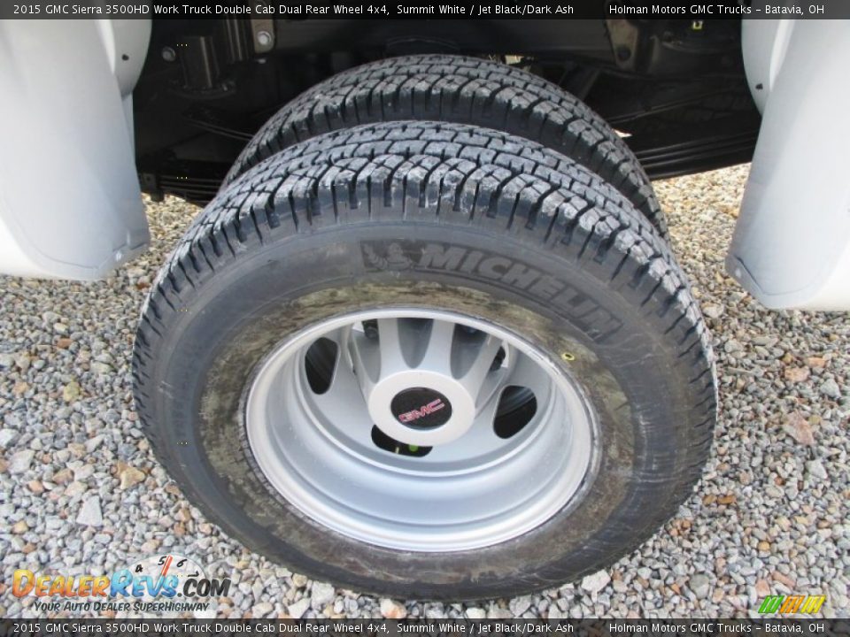 2015 GMC Sierra 3500HD Work Truck Double Cab Dual Rear Wheel 4x4 Summit White / Jet Black/Dark Ash Photo #21