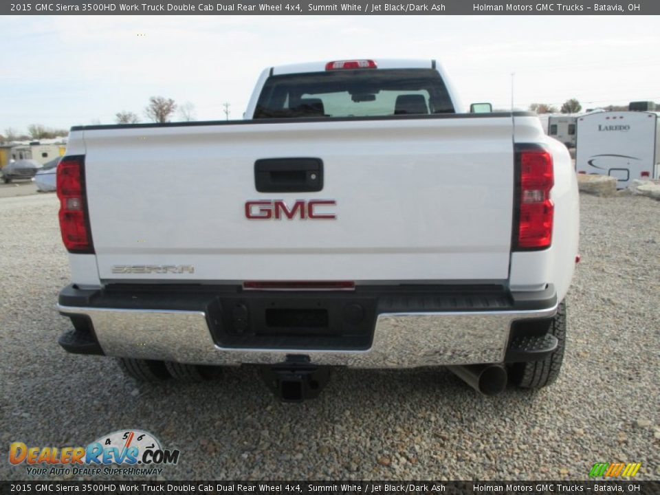 2015 GMC Sierra 3500HD Work Truck Double Cab Dual Rear Wheel 4x4 Summit White / Jet Black/Dark Ash Photo #23