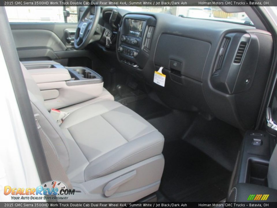2015 GMC Sierra 3500HD Work Truck Double Cab Dual Rear Wheel 4x4 Summit White / Jet Black/Dark Ash Photo #25