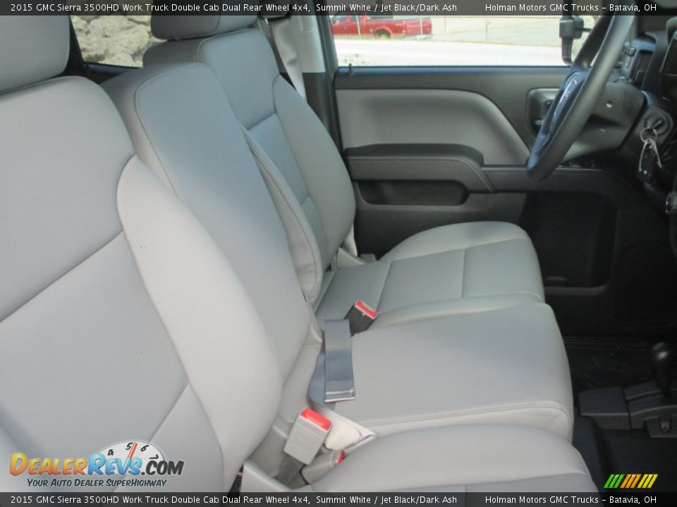 2015 GMC Sierra 3500HD Work Truck Double Cab Dual Rear Wheel 4x4 Summit White / Jet Black/Dark Ash Photo #27