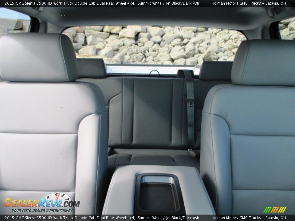 2015 GMC Sierra 3500HD Work Truck Double Cab Dual Rear Wheel 4x4 Summit White / Jet Black/Dark Ash Photo #28