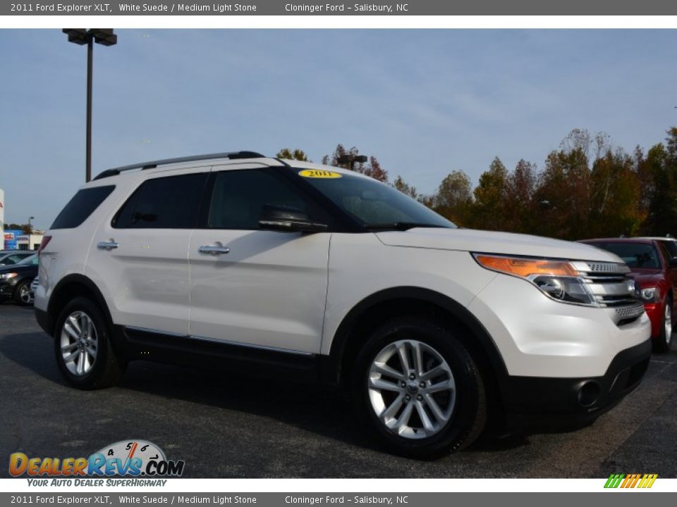 2011 Ford Explorer XLT White Suede / Medium Light Stone Photo #1