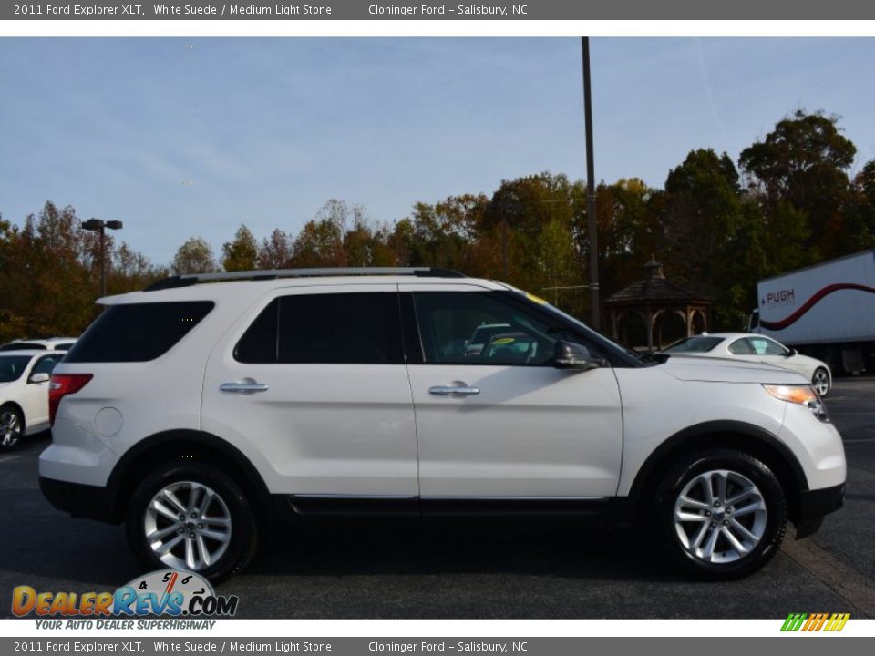 2011 Ford Explorer XLT White Suede / Medium Light Stone Photo #2