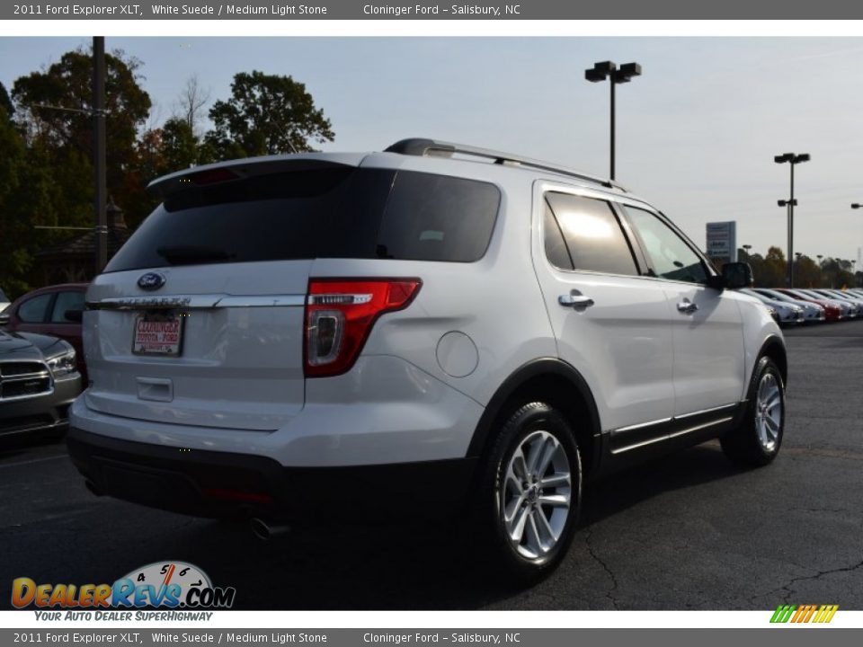 2011 Ford Explorer XLT White Suede / Medium Light Stone Photo #3