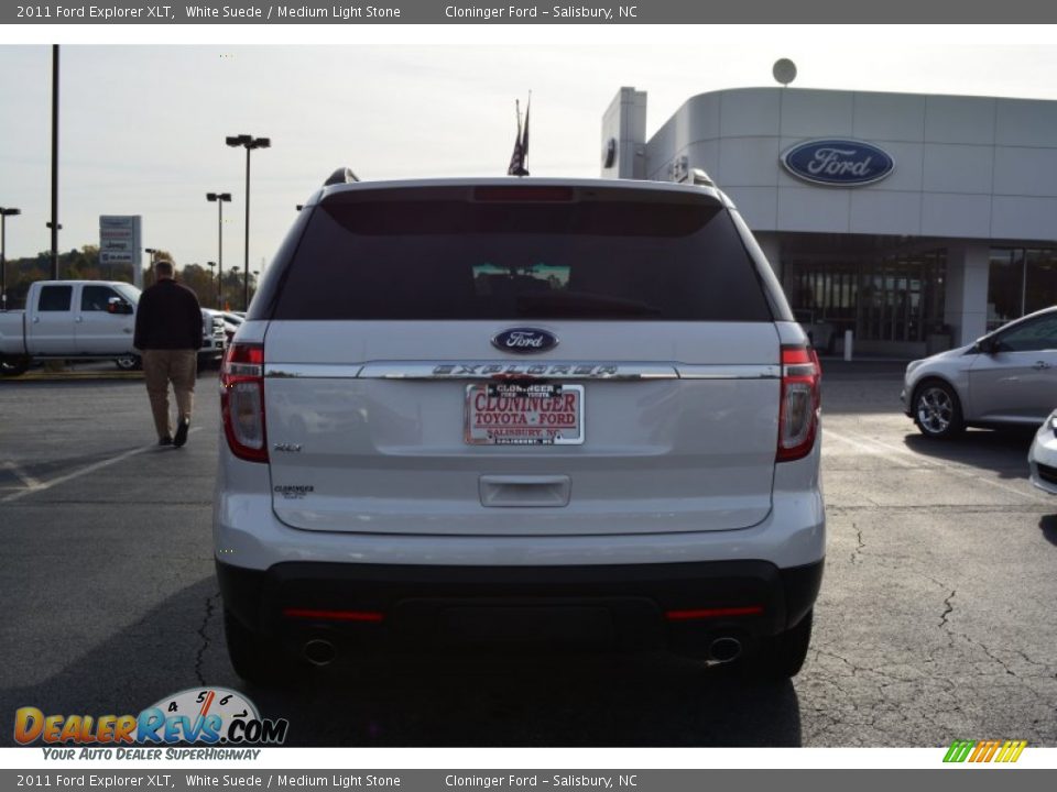 2011 Ford Explorer XLT White Suede / Medium Light Stone Photo #4