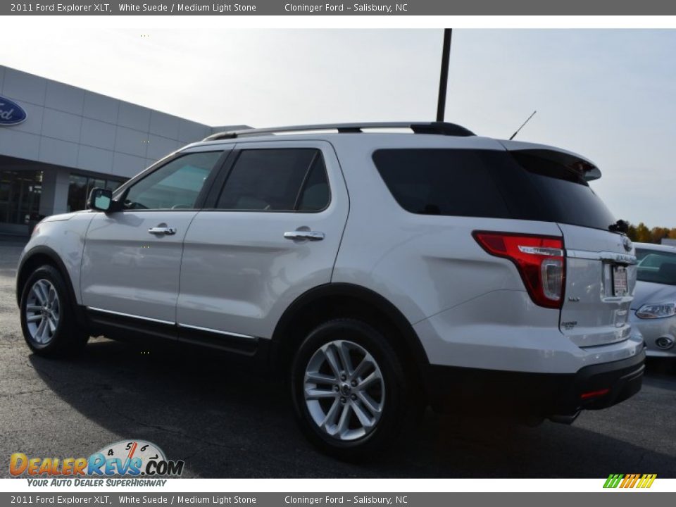 2011 Ford Explorer XLT White Suede / Medium Light Stone Photo #5