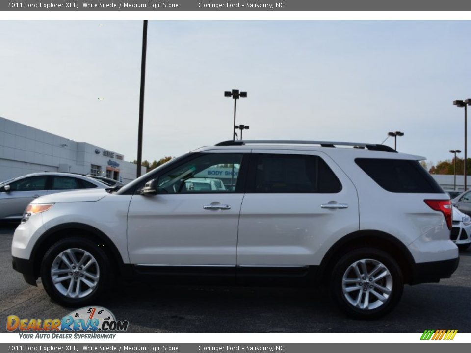 2011 Ford Explorer XLT White Suede / Medium Light Stone Photo #6